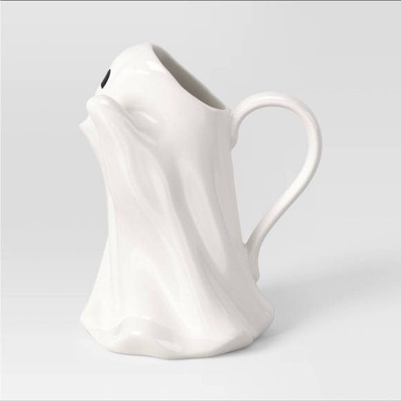 Halloween Stoneware Ghost Beverage Pitcher White - Threshold™ 1280m LAST ONE - Picture 3 of 8